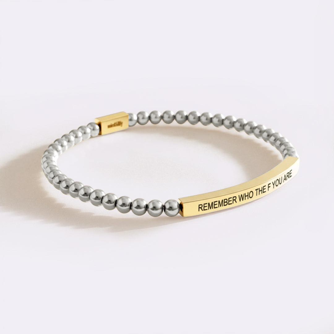 Remember Who The F You Are Beaded Inspire Bracelet