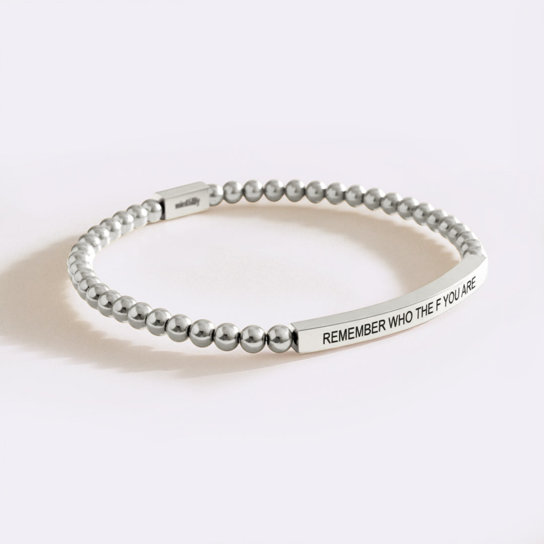 Remember Who The F You Are Beaded Inspire Bracelet
