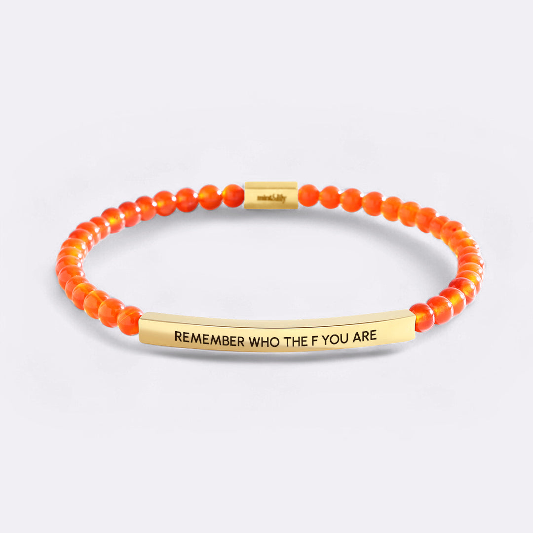 Remember Who The F You Are Beaded Inspire Bracelet