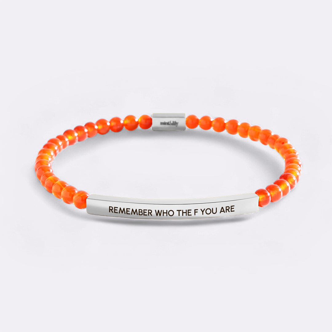 Remember Who The F You Are Beaded Inspire Bracelet