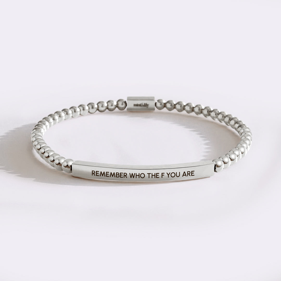 Remember Who The F You Are Beaded Inspire Bracelet