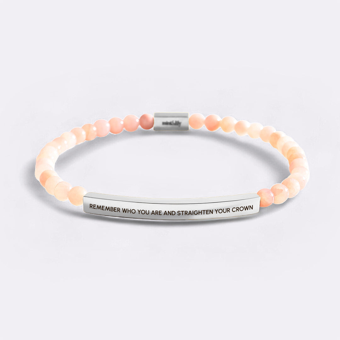Remember Who You Are and Straighten Your Crown Beaded Inspire Bracelet