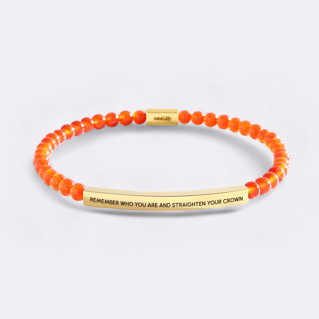 Remember Who You Are and Straighten Your Crown Beaded Inspire Bracelet