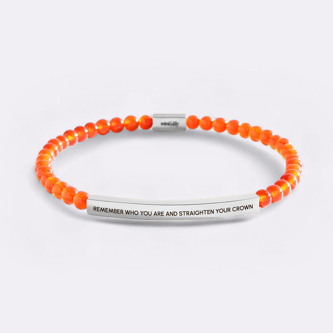 Remember Who You Are and Straighten Your Crown Beaded Inspire Bracelet