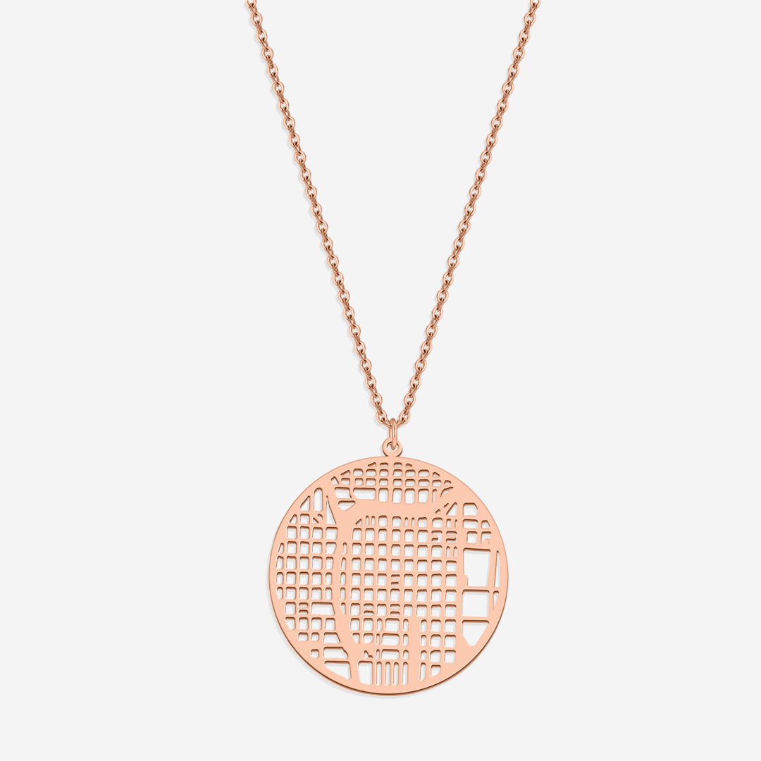 Custom Map Pendant Necklace