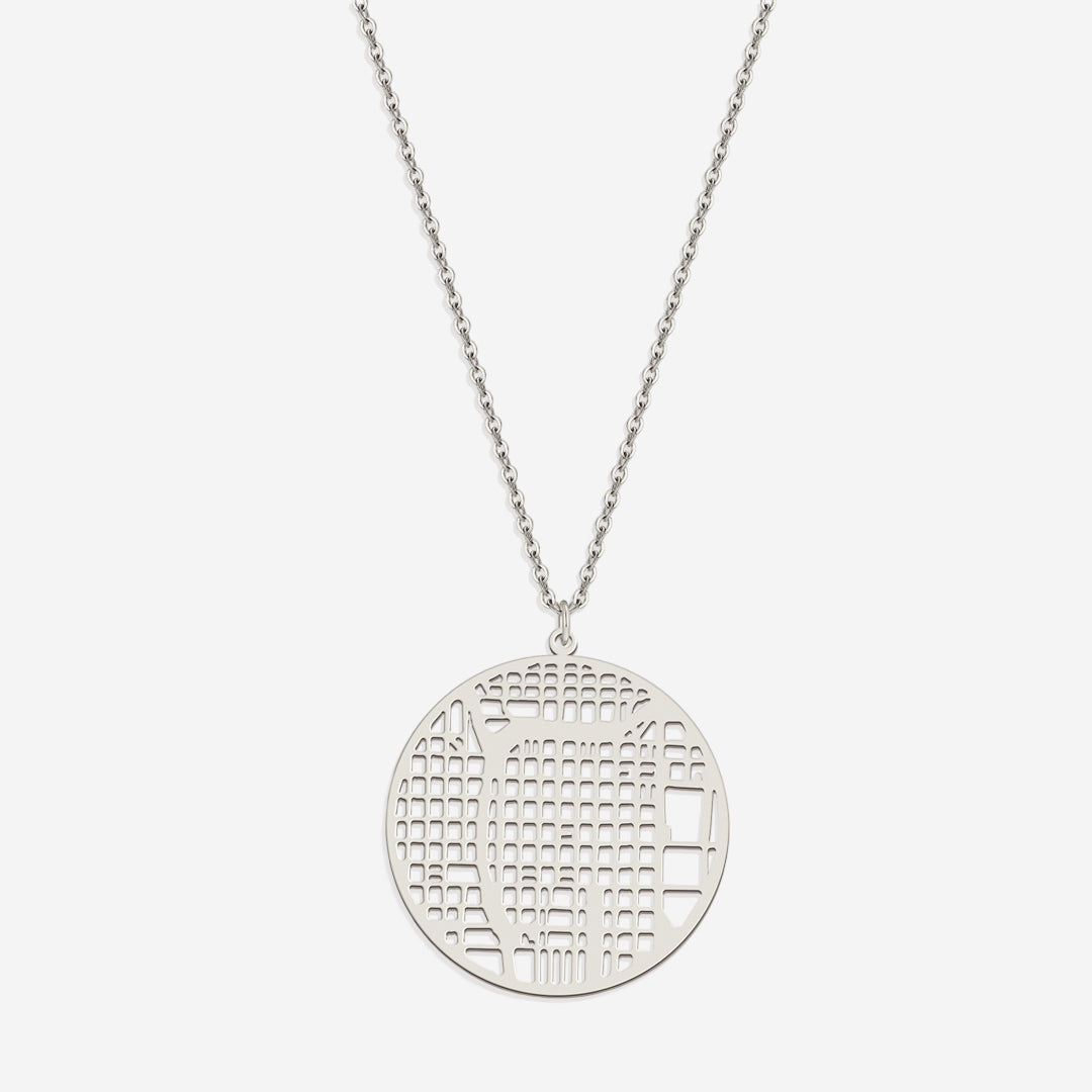 Custom Map Pendant Necklace