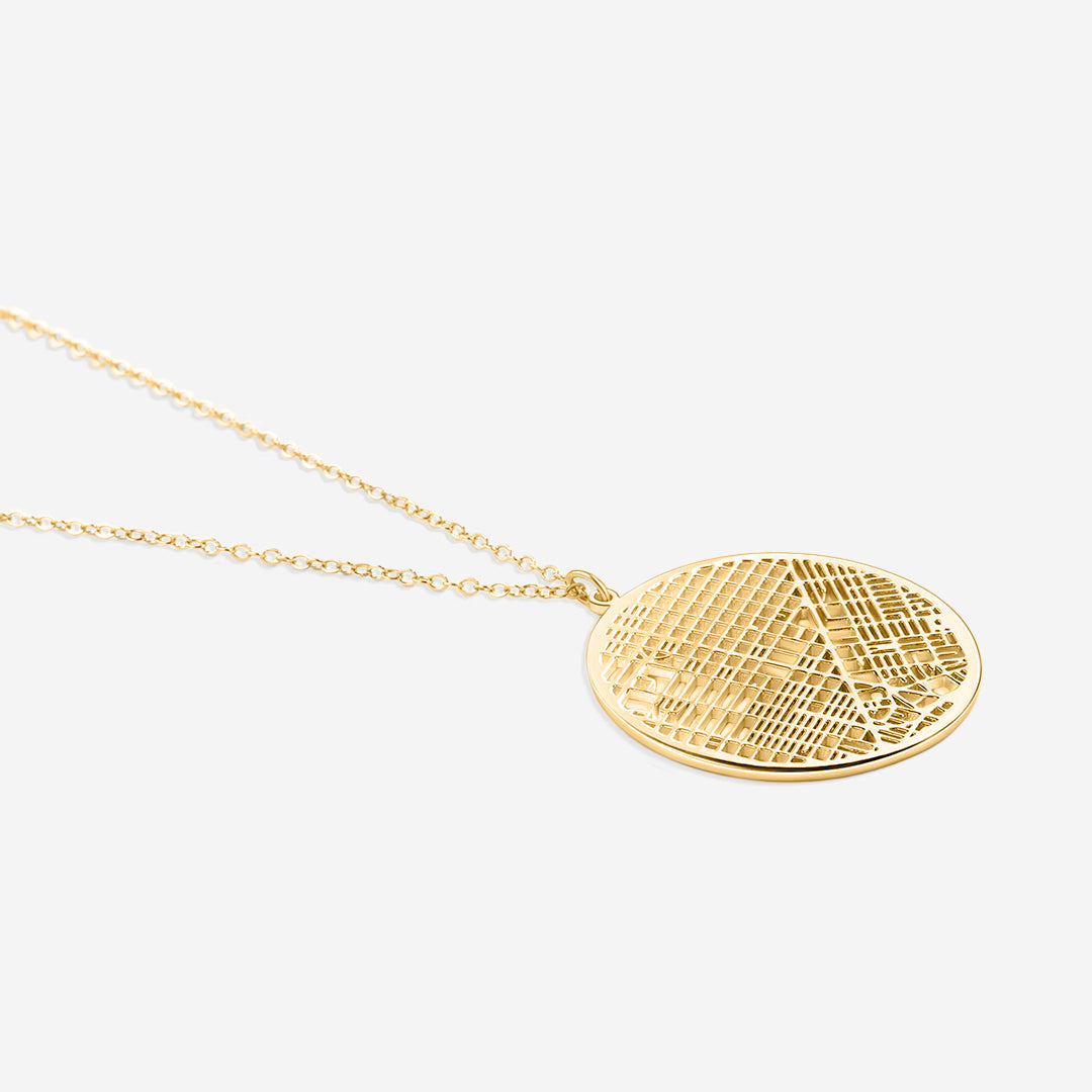 Custom Map Pendant Necklace
