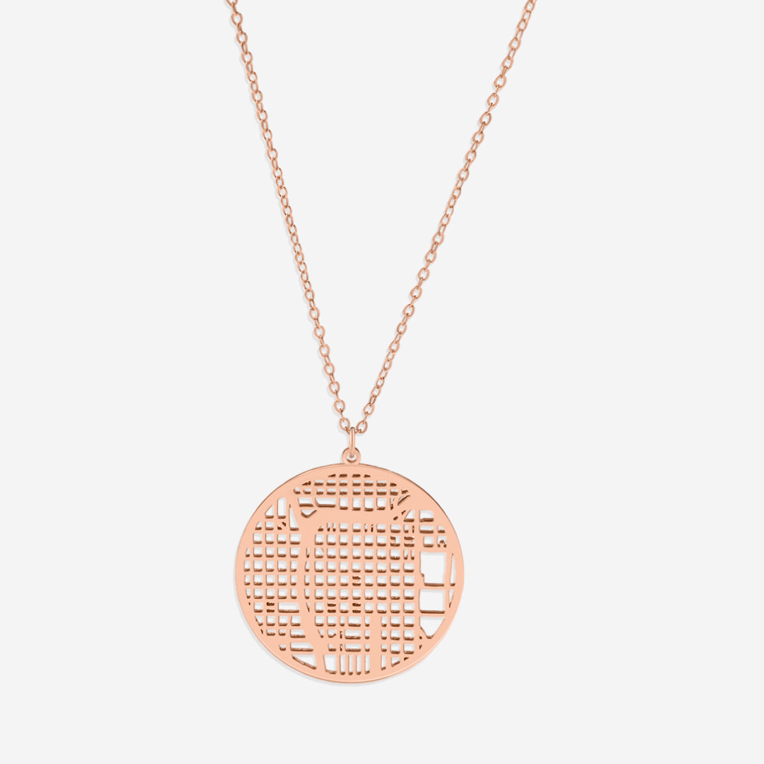 Custom Map Pendant Necklace