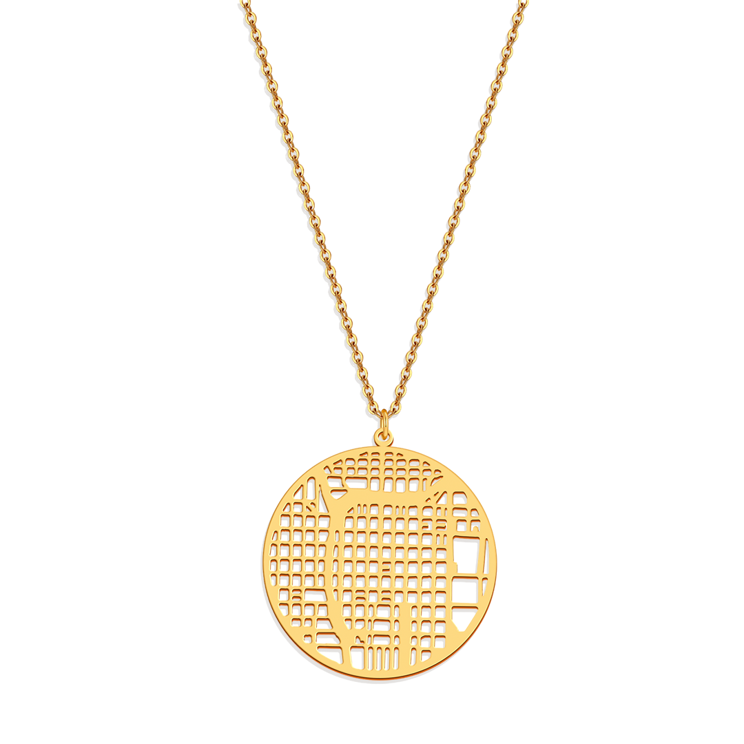 Custom Map Pendant Necklace