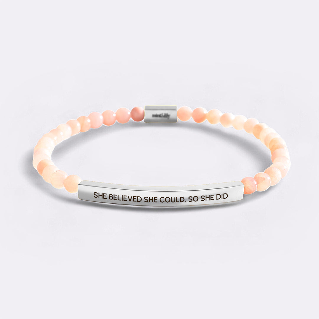 She Believed She Could, So She Did Beaded Inspire Bracelet