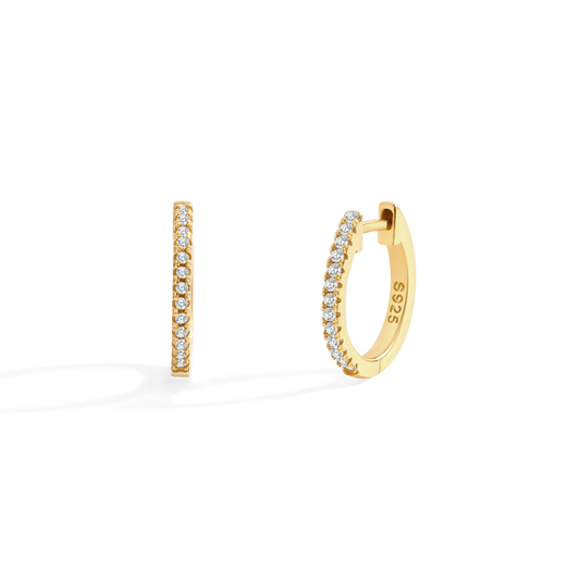 Small Dainty Pave Earring