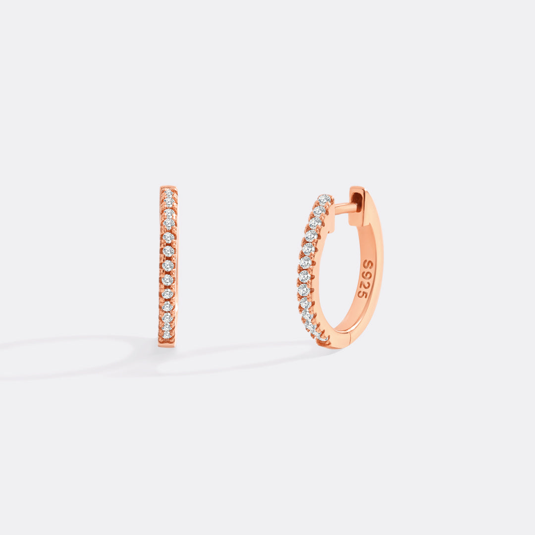 Small Dainty Pave Earring