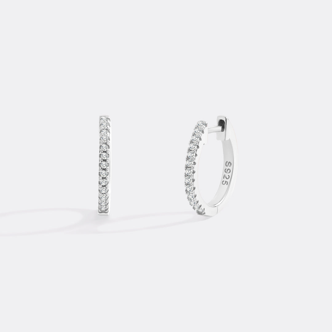 Small Dainty Pave Earring