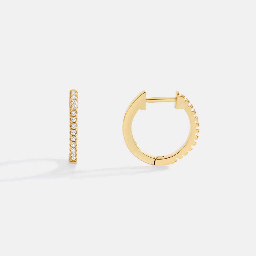 Small Dainty Pave Earring