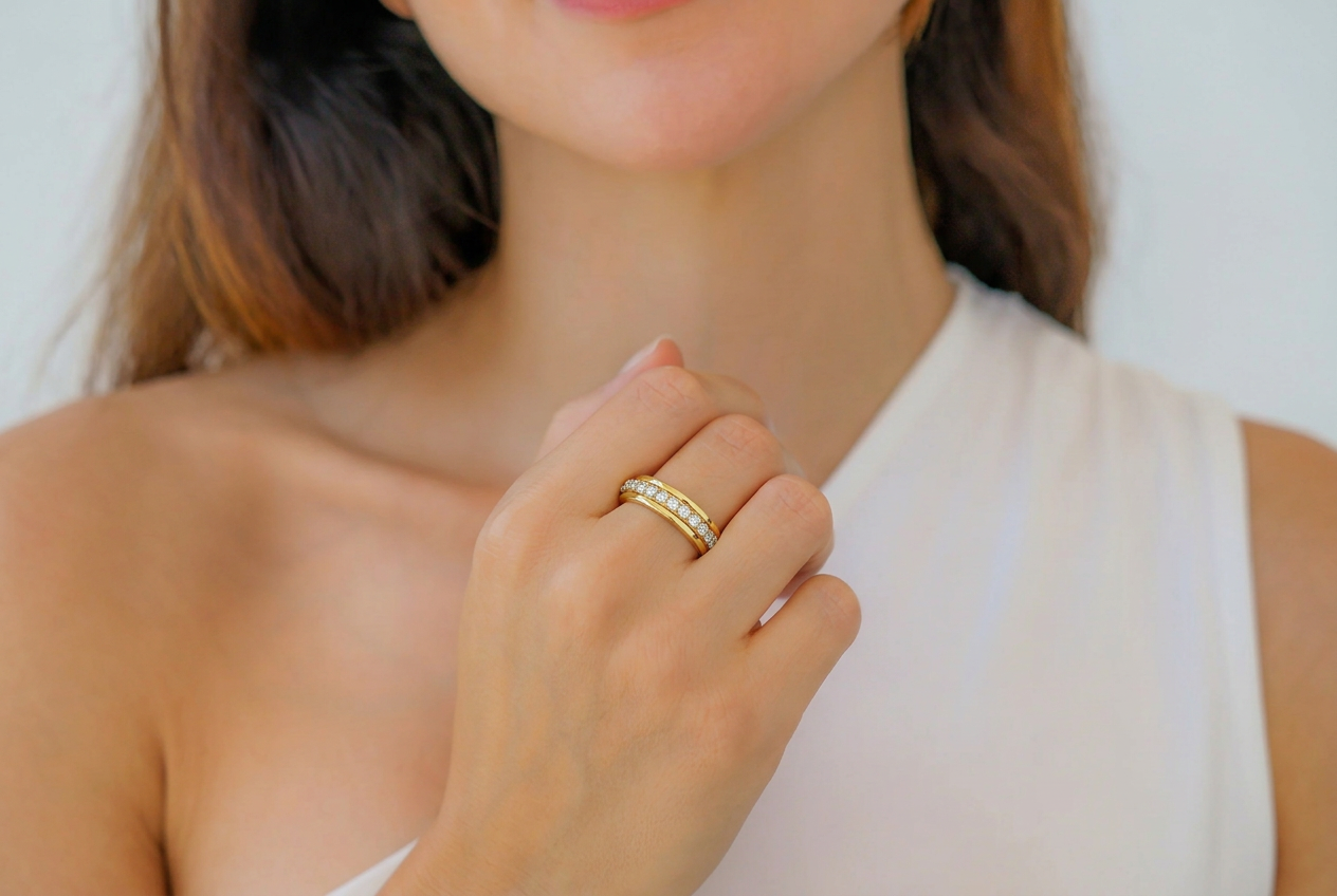 Spinning Fidget Eternity Ring