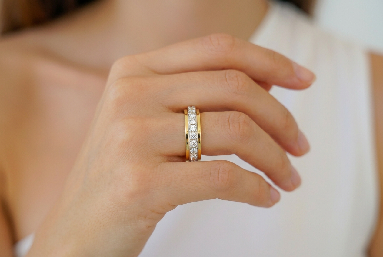 Spinning Fidget Eternity Ring