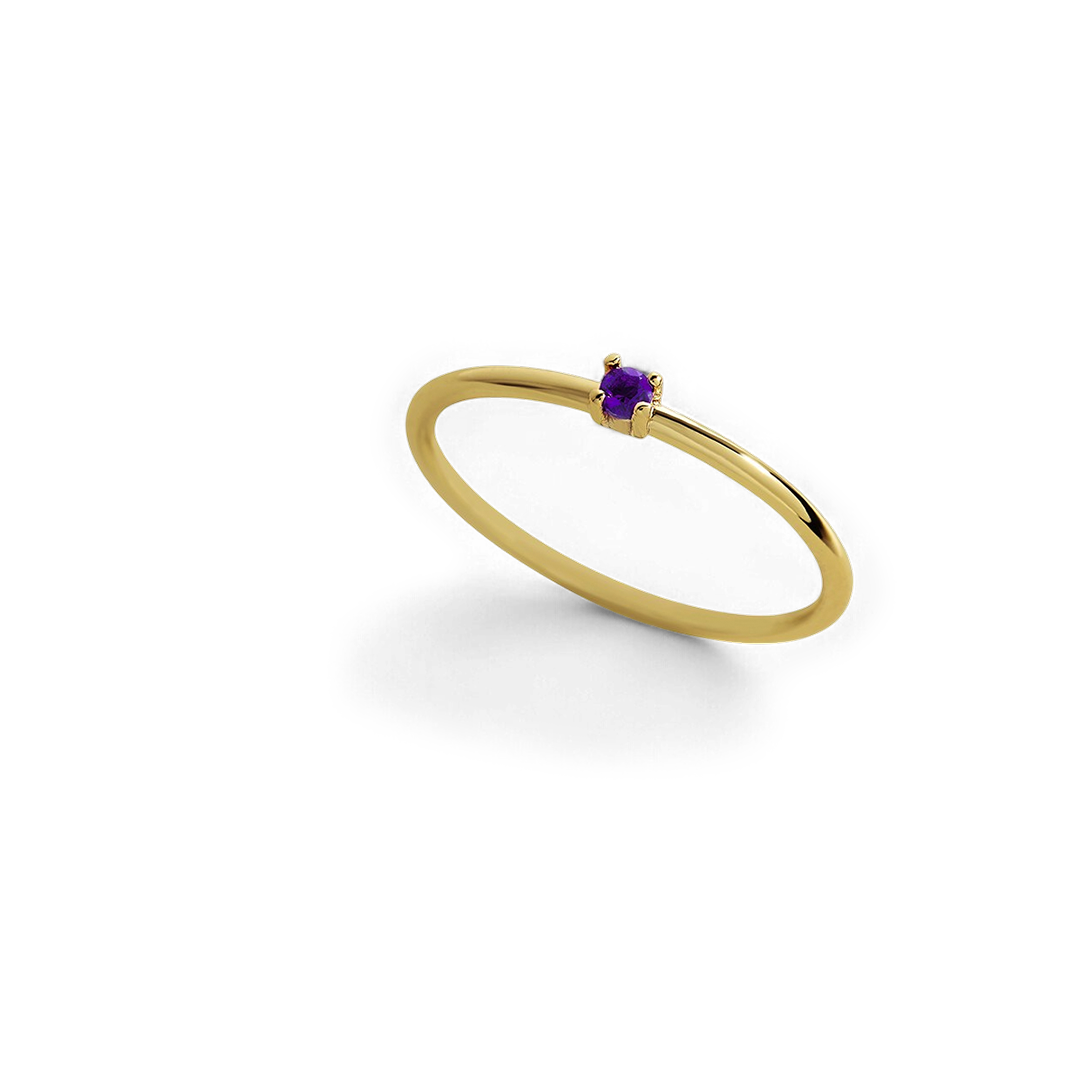Super Dainty Birthstone Stacking Ring