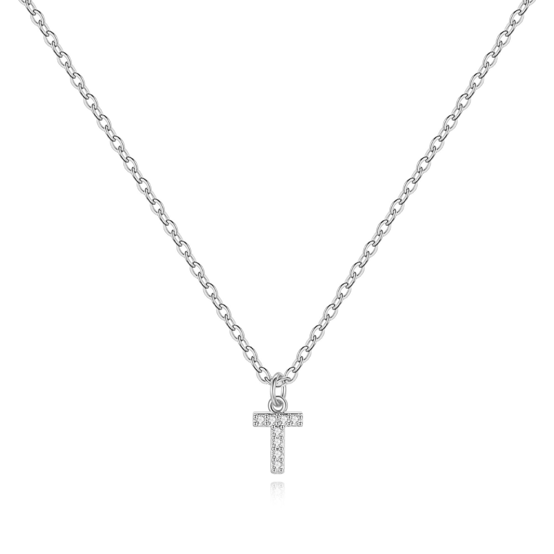 Pavé Uppercase Initial Necklace