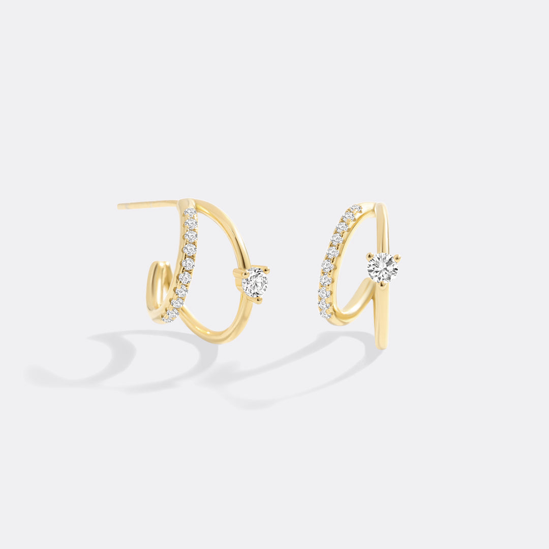 The Nova Double Hoop Earrings