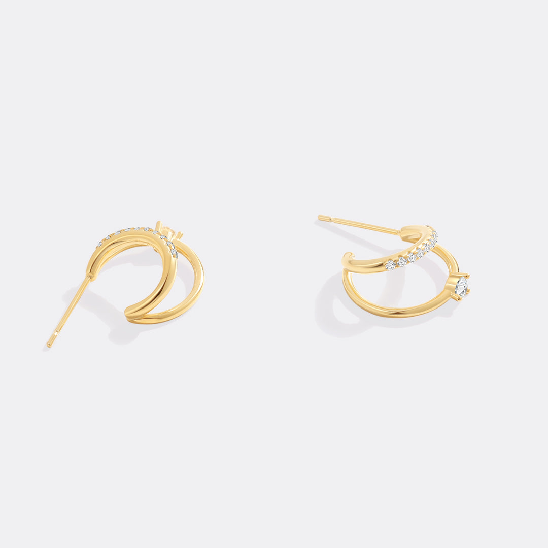 The Nova Double Hoop Earrings