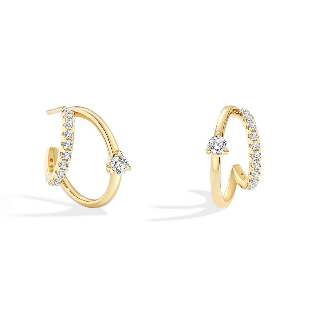 The Nova Double Hoop Earrings