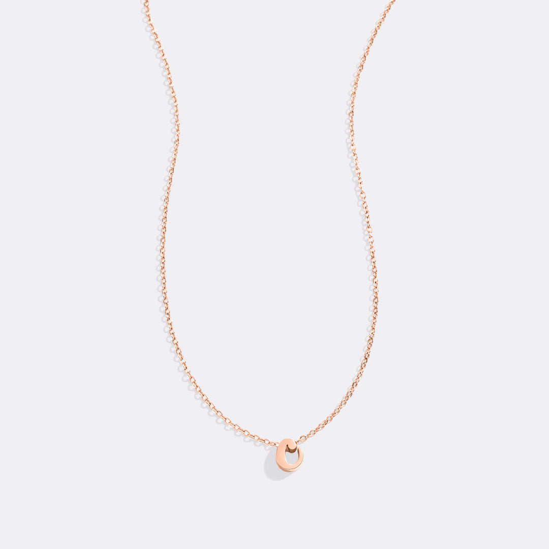 Tiny Script Initial Necklace