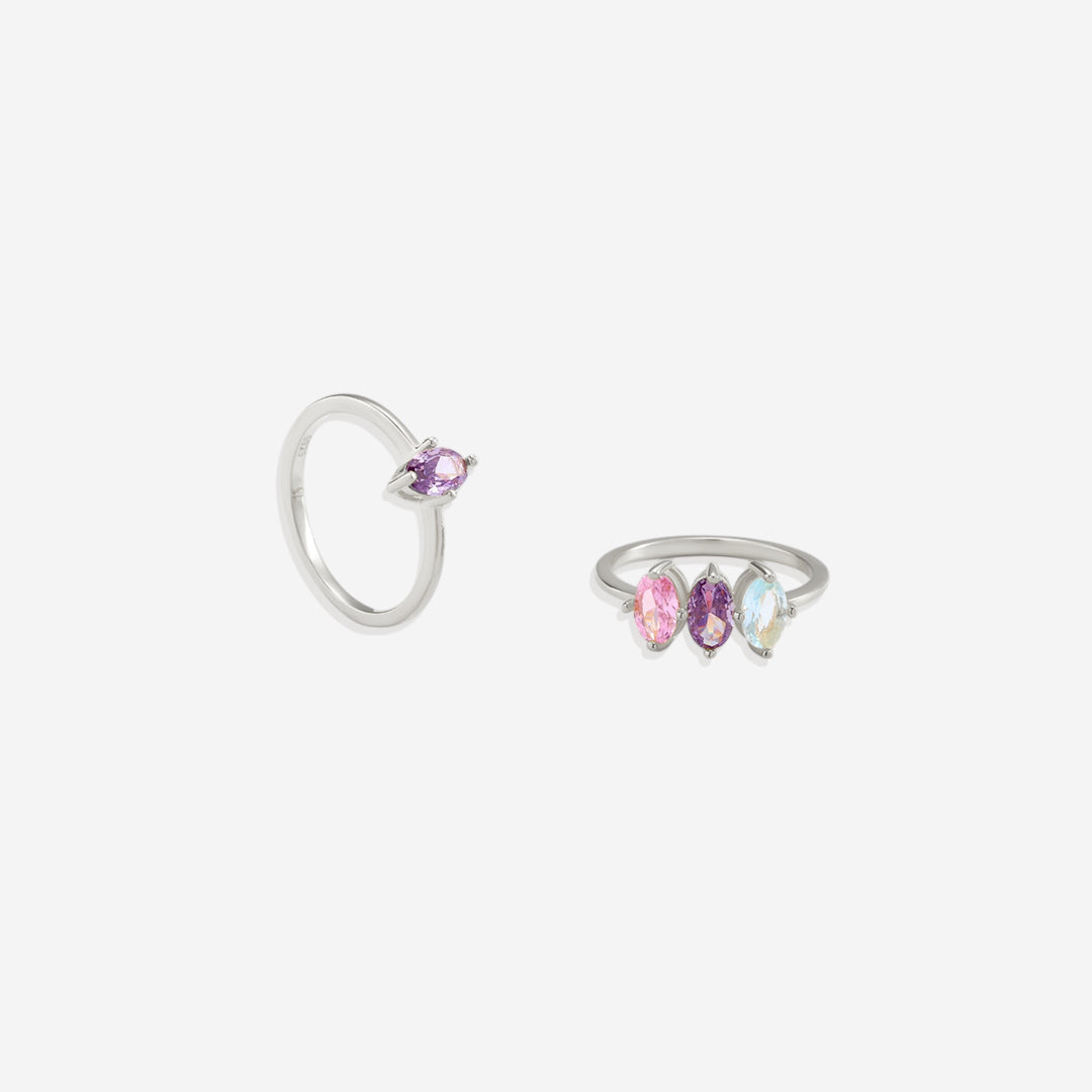 Birthstone Marquis-Cut Ring