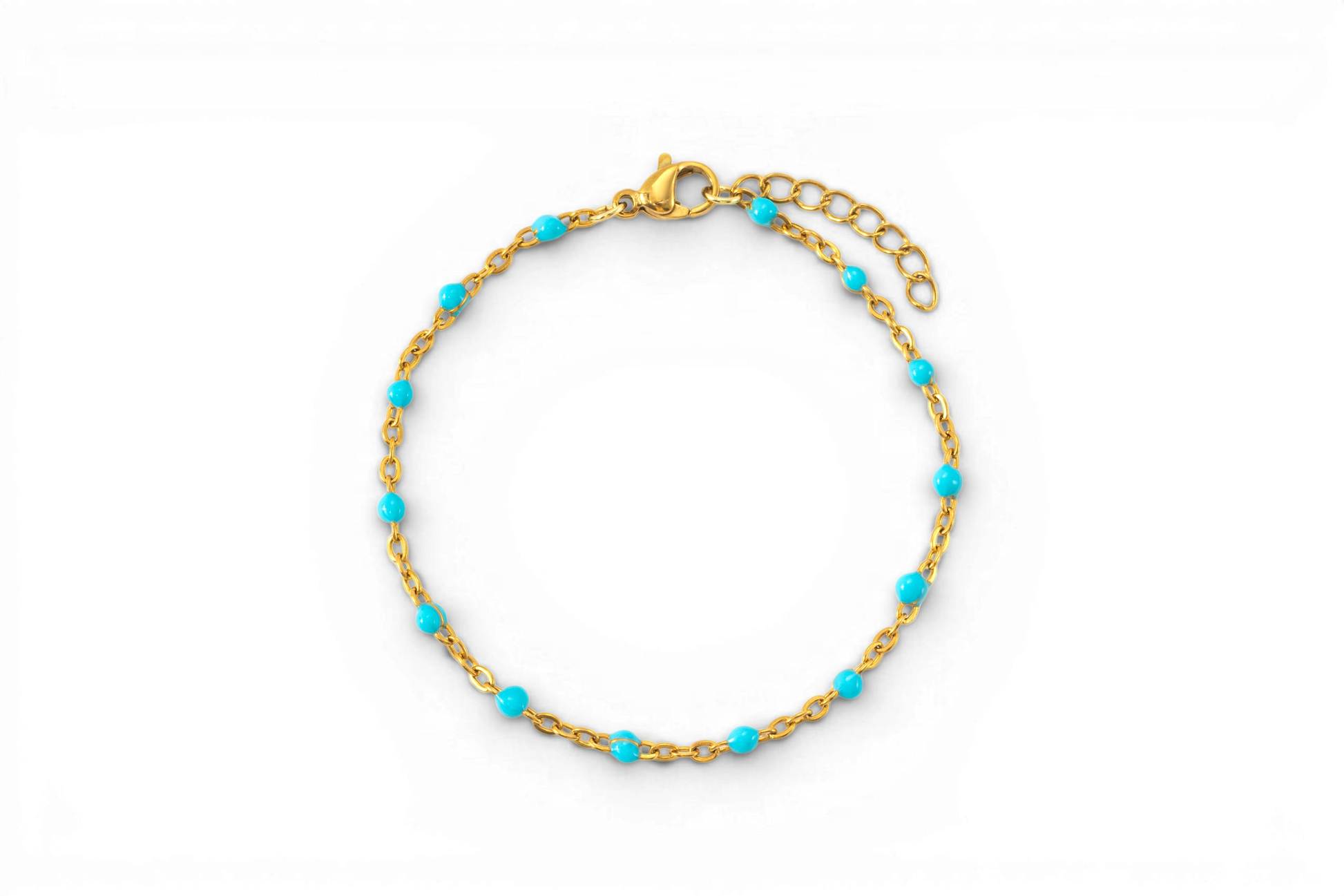 Turquoise Beaded Station Bracelet