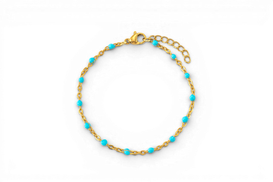 Turquoise Beaded Station Bracelet