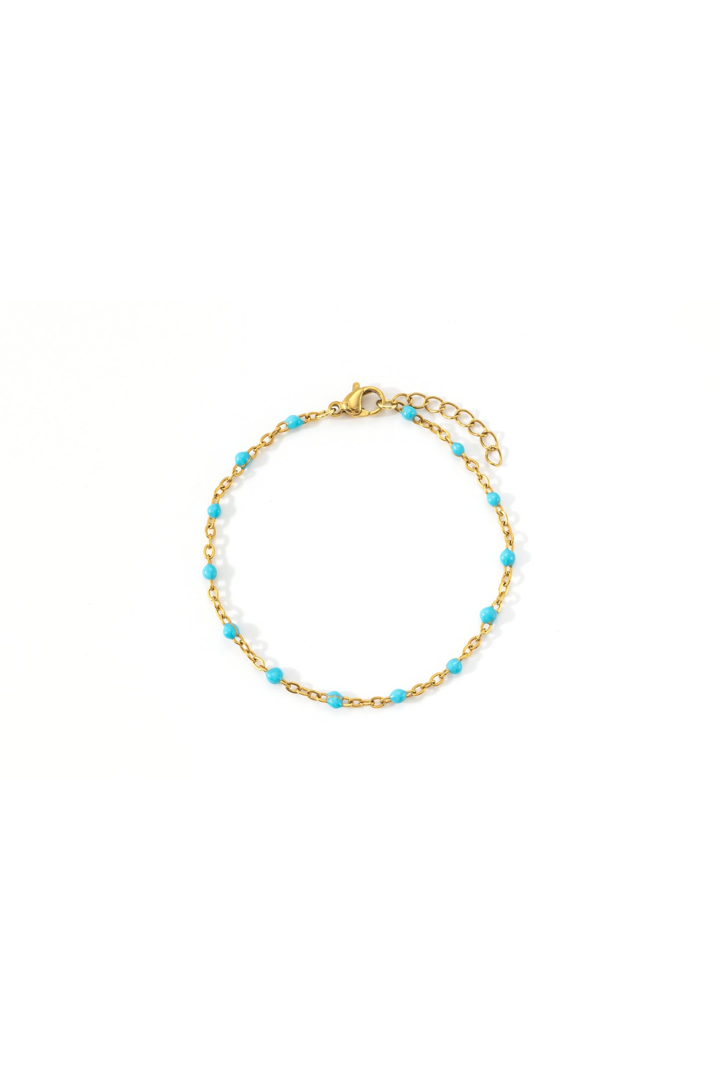 Turquoise Beaded Station Bracelet