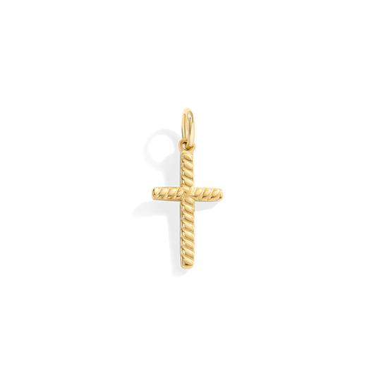 Twisted Cable Cross Charm