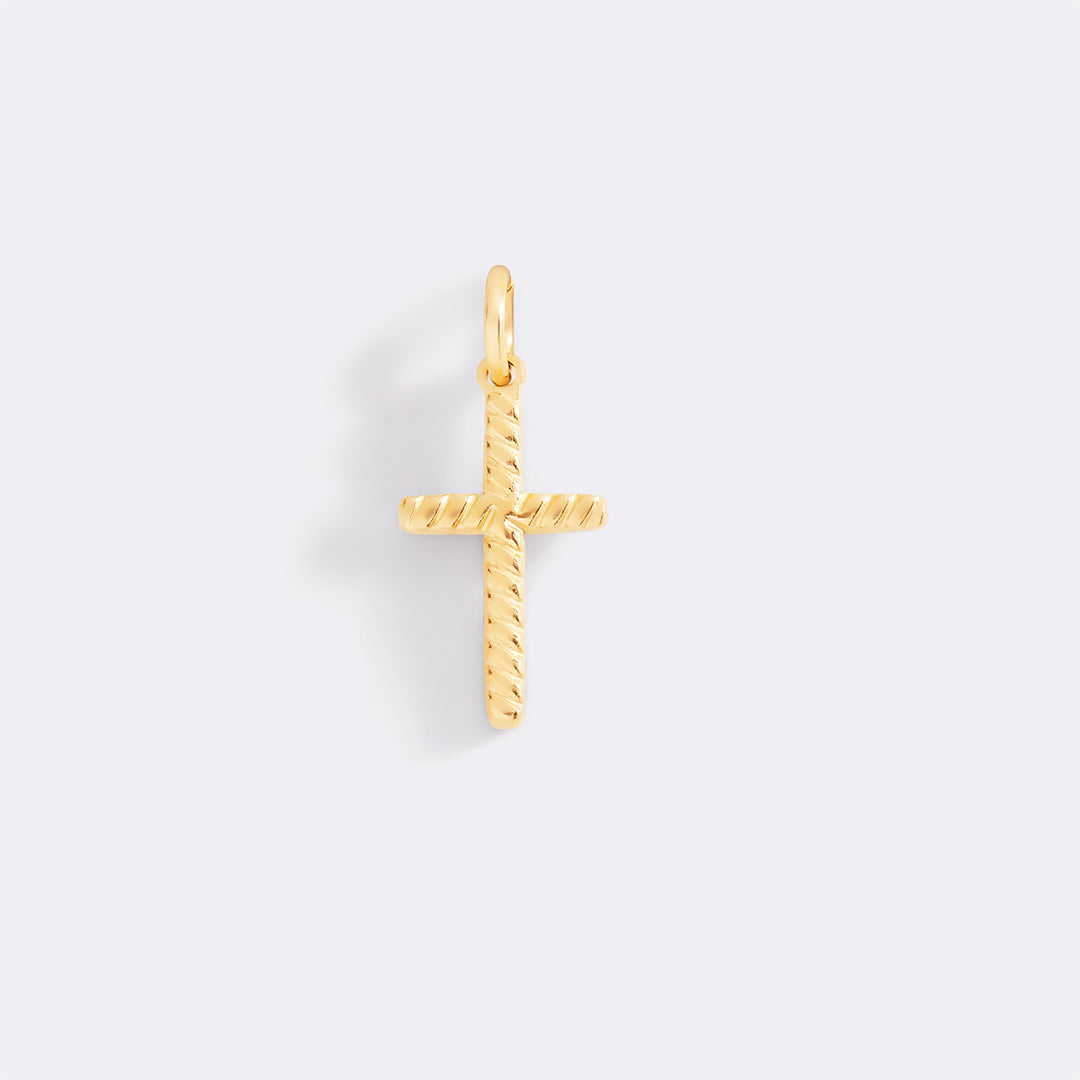 Twisted Cable Cross Charm