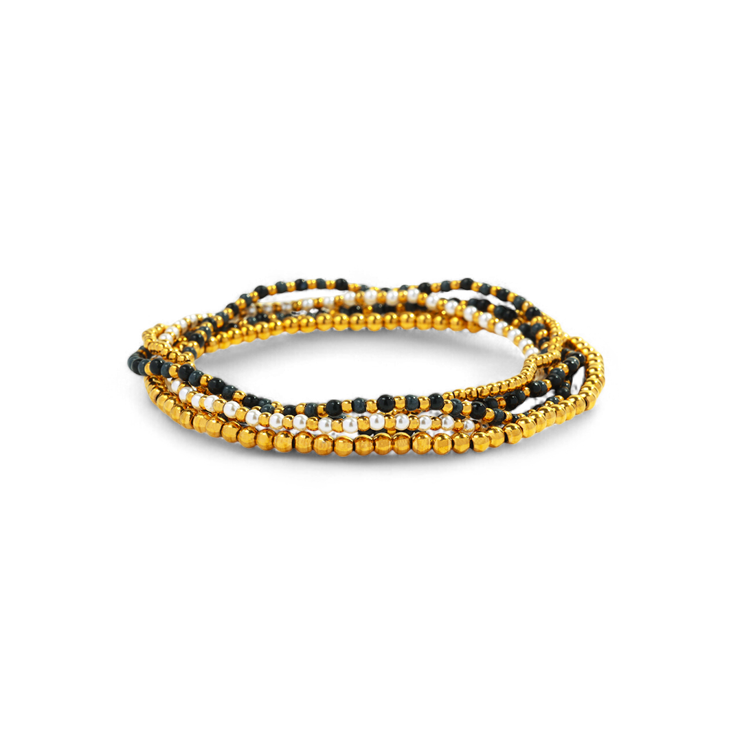 Weather the Storm Beaded Bracelet Stacking Set
