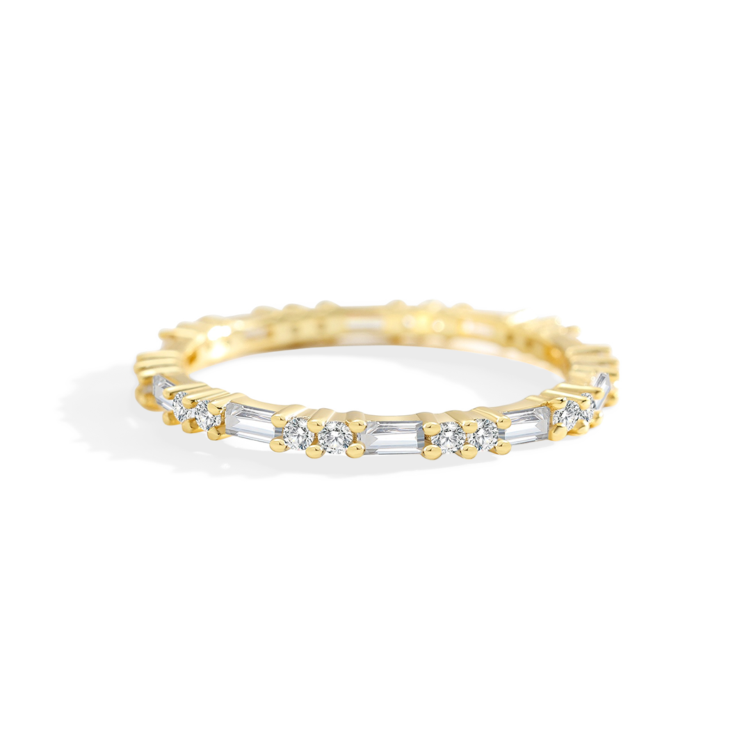 Baguette Gemstone Stacking Ring