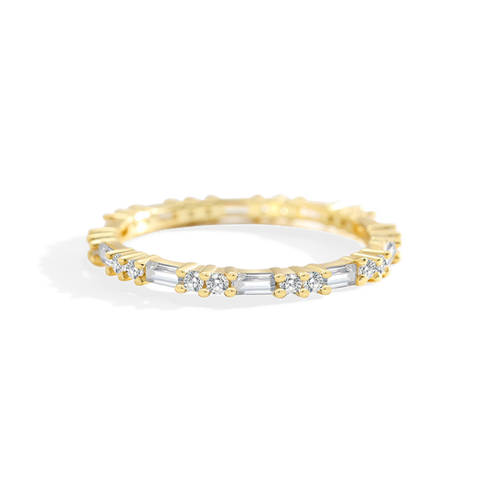 Baguette Gemstone Stacking Ring