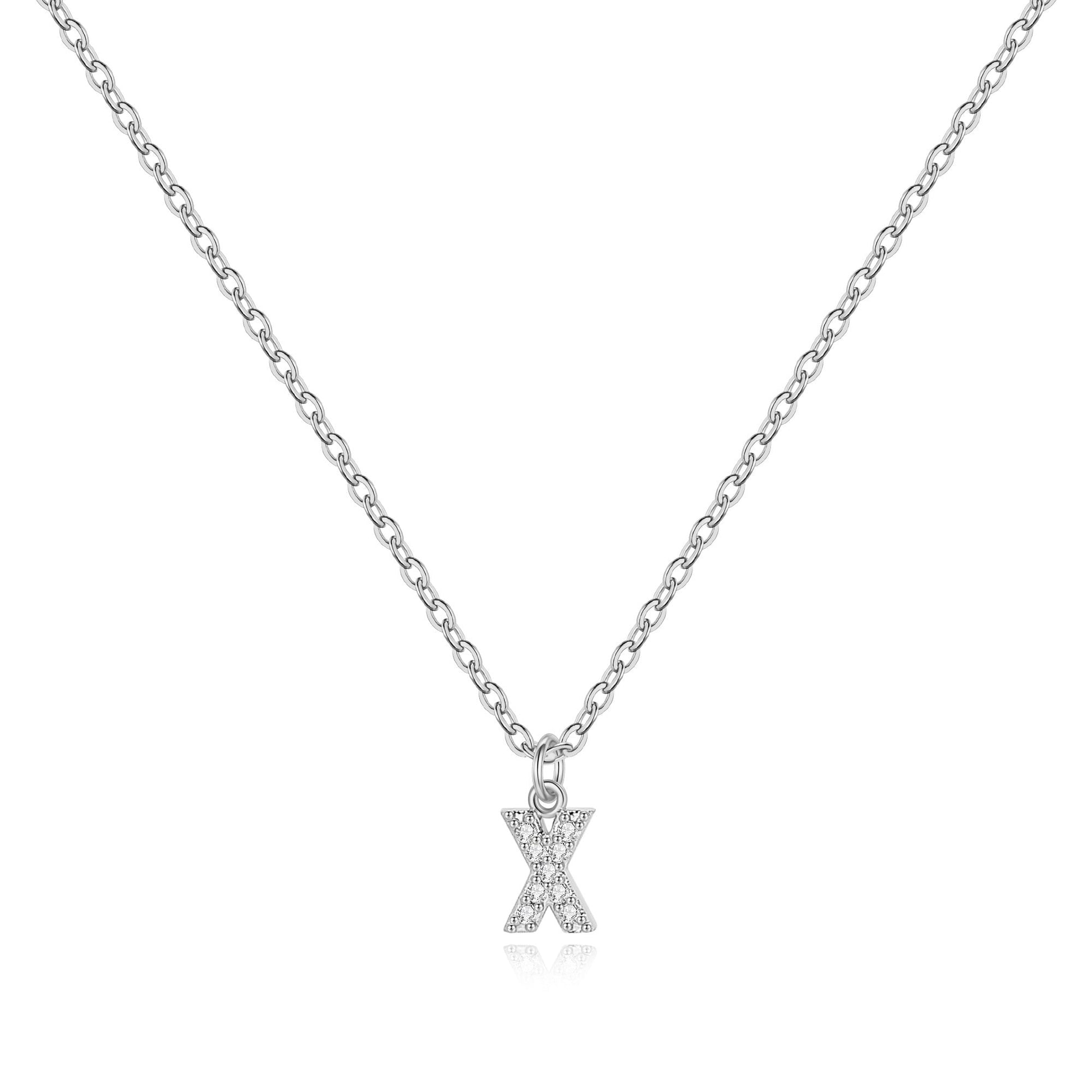 Pavé Uppercase Initial Necklace