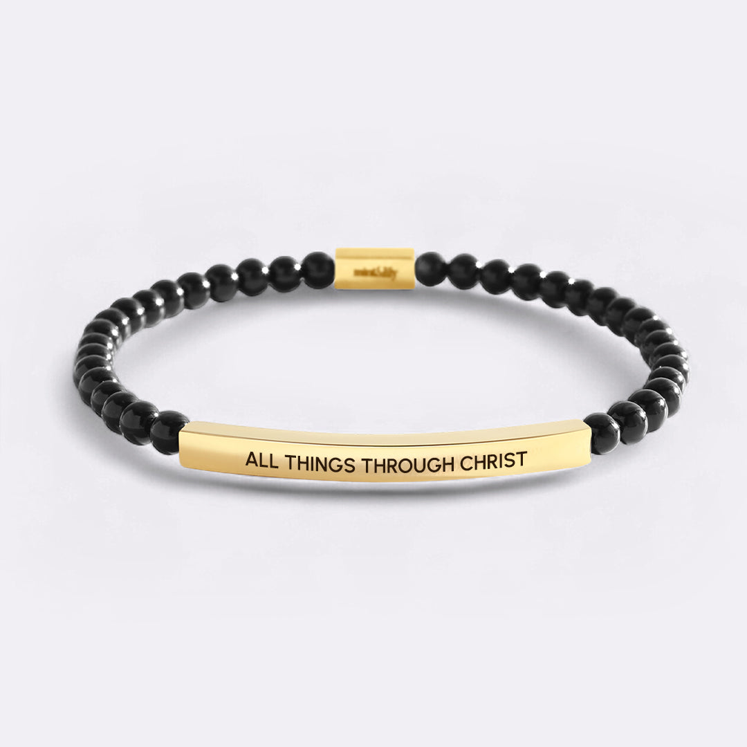 All Things Through Christ Beaded Inspire Bracelet