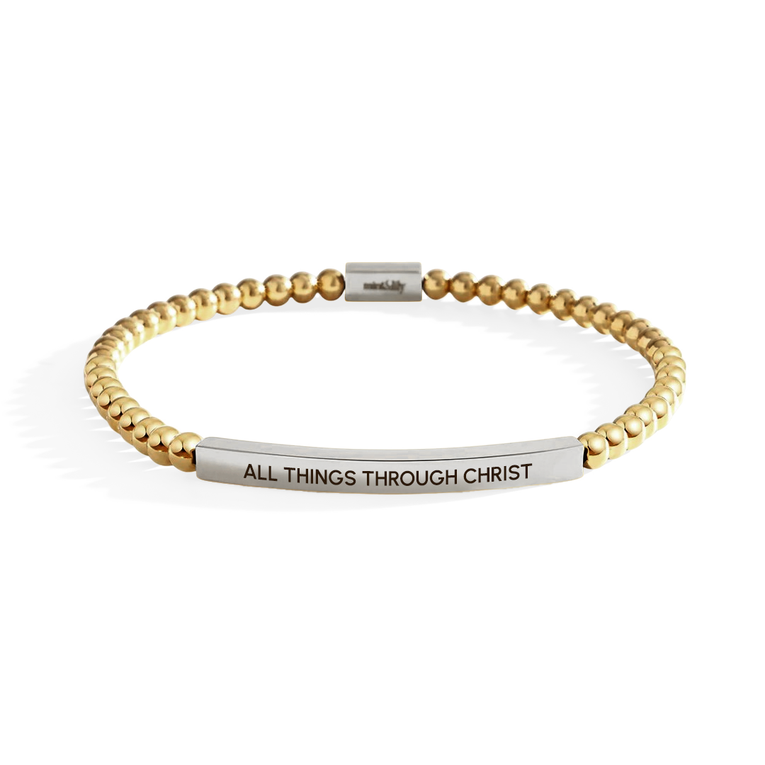 All Things Through Christ Beaded Inspire Bracelet