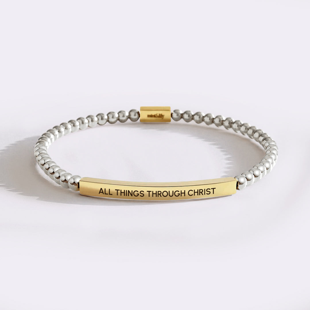 All Things Through Christ Beaded Inspire Bracelet