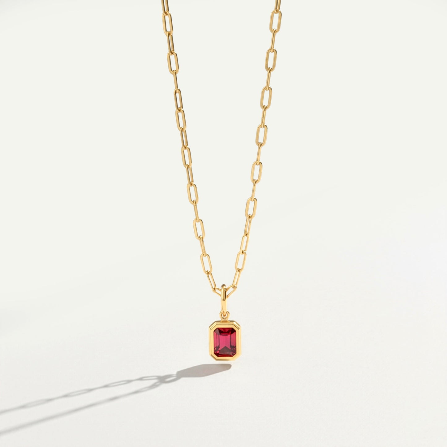 Baguette Birthstone Necklace