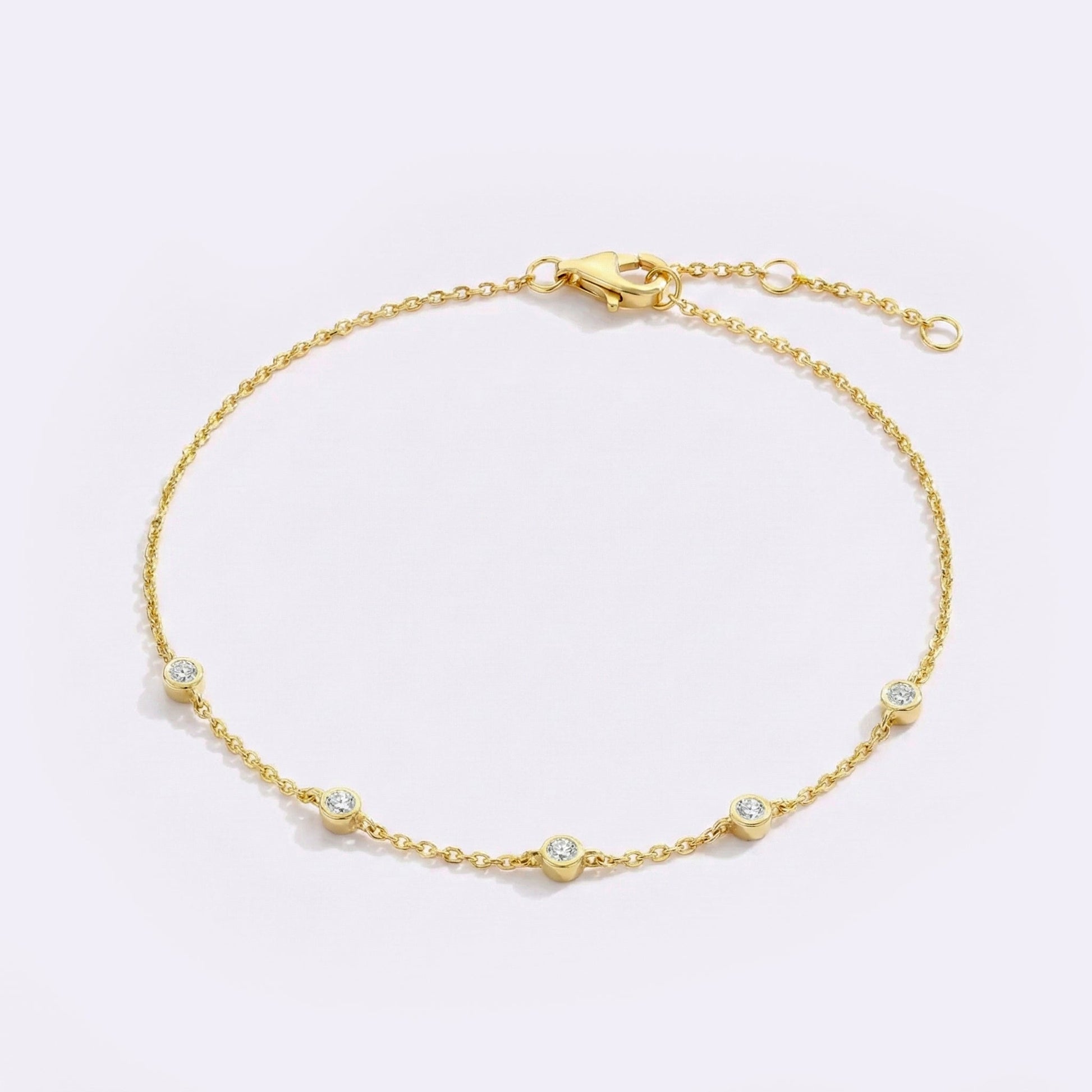 Bezel Set Diamond Bracelet