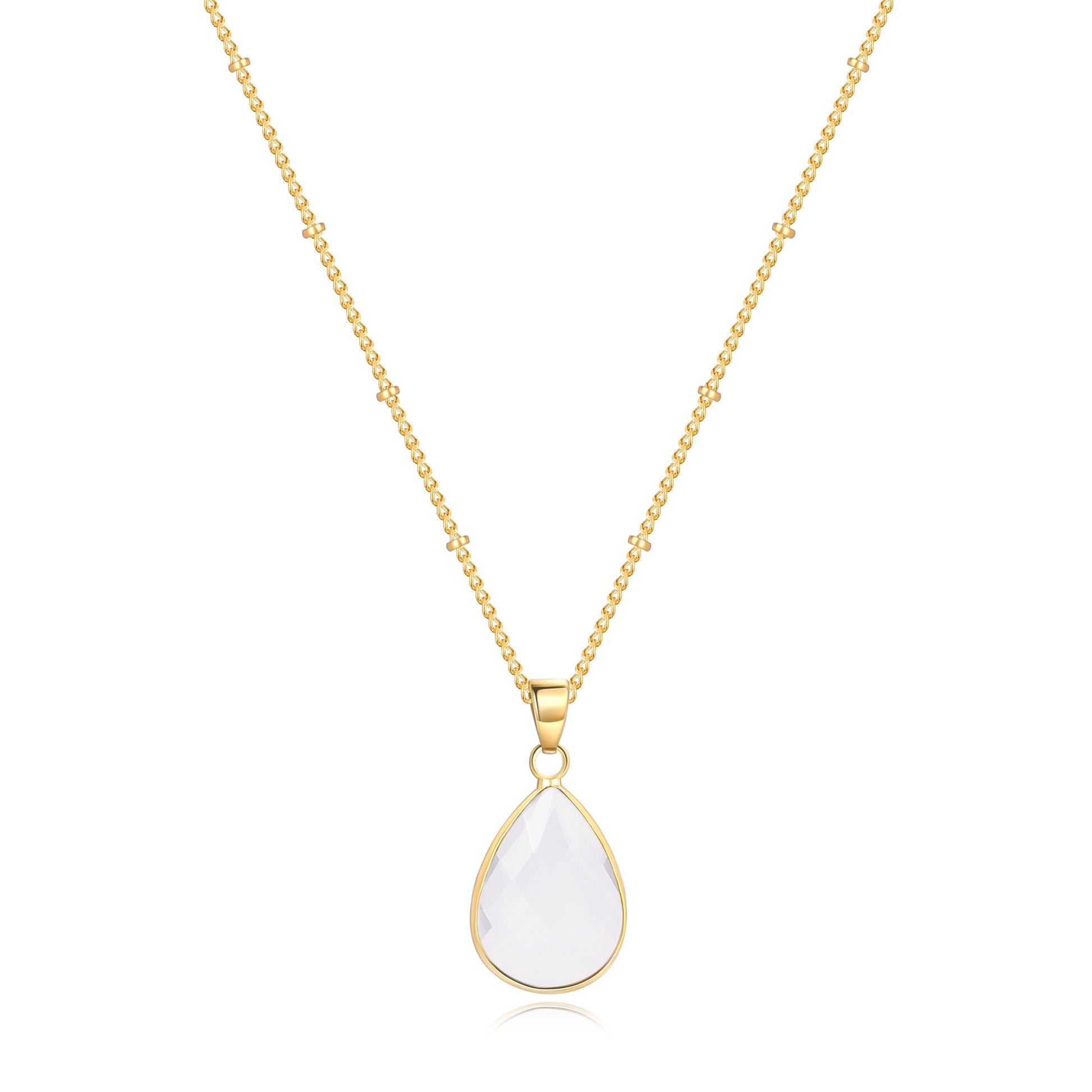 Birthstone Drop Pendant Necklace