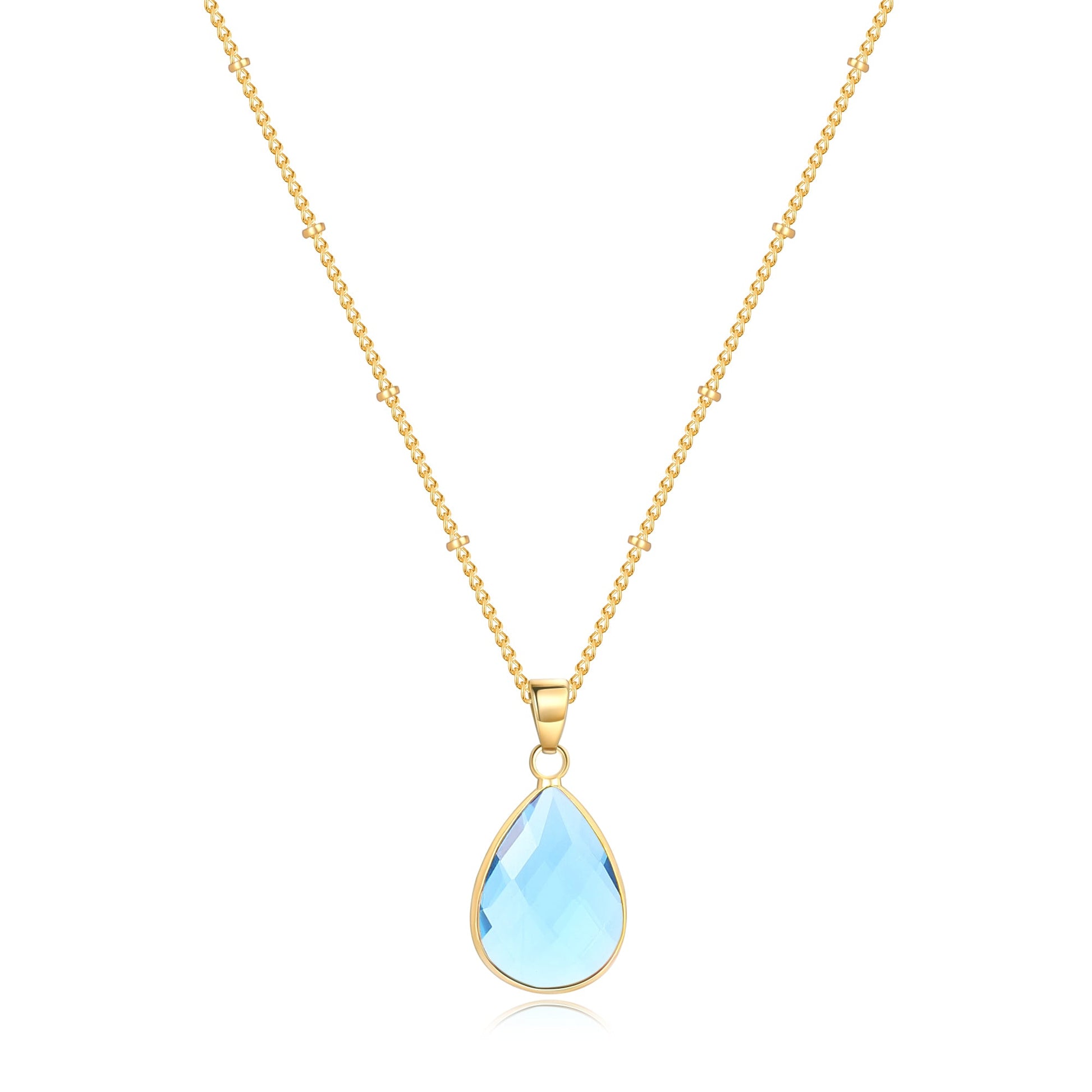 Birthstone Drop Pendant Necklace