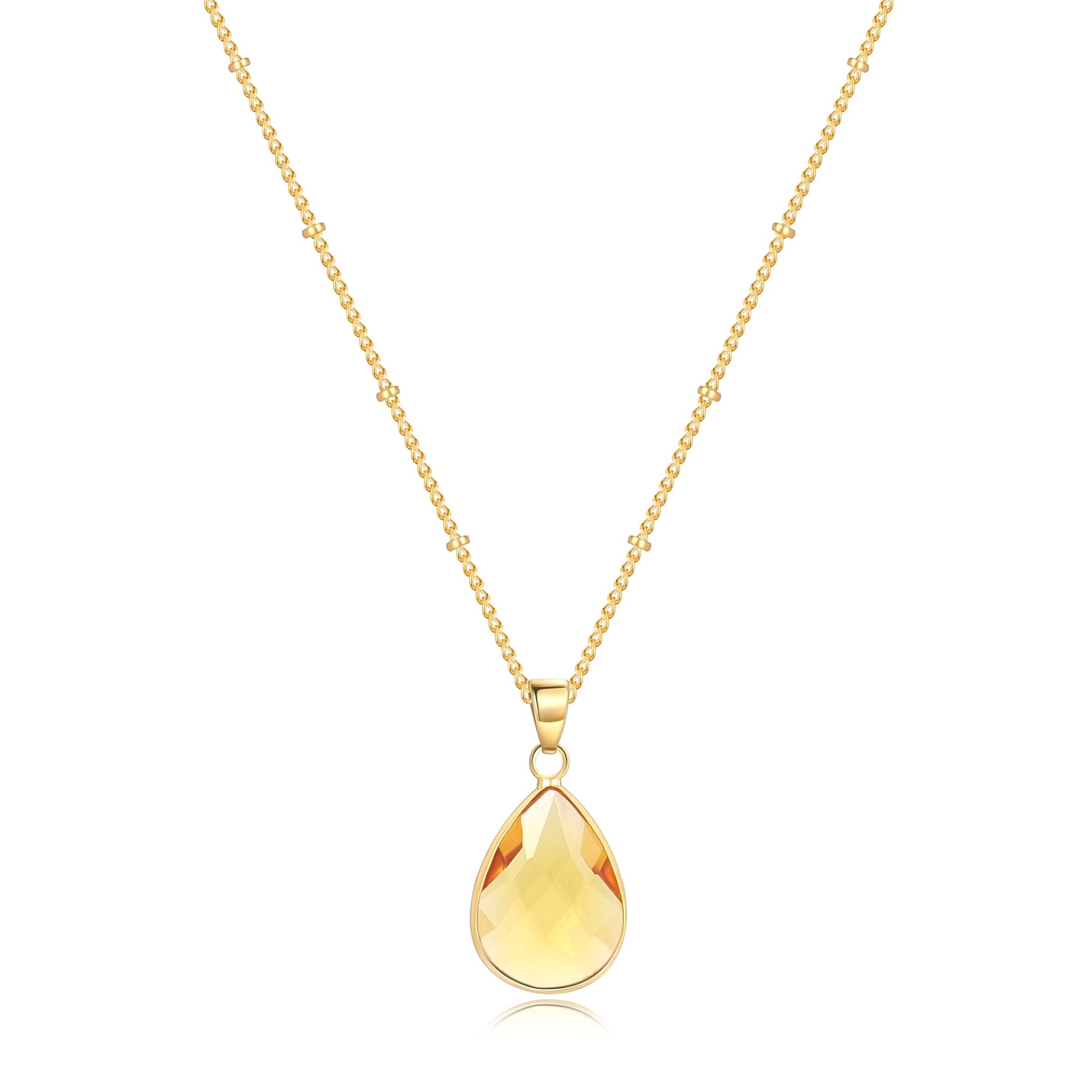 Birthstone Drop Pendant Necklace