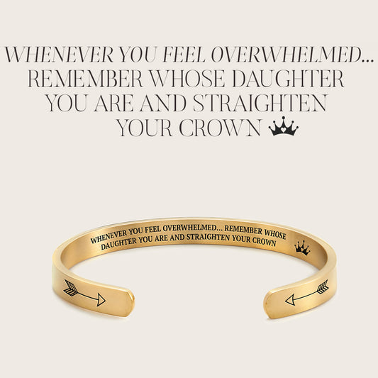 Remember Who You Are and Straighten Your Crown Cuff Bracelet