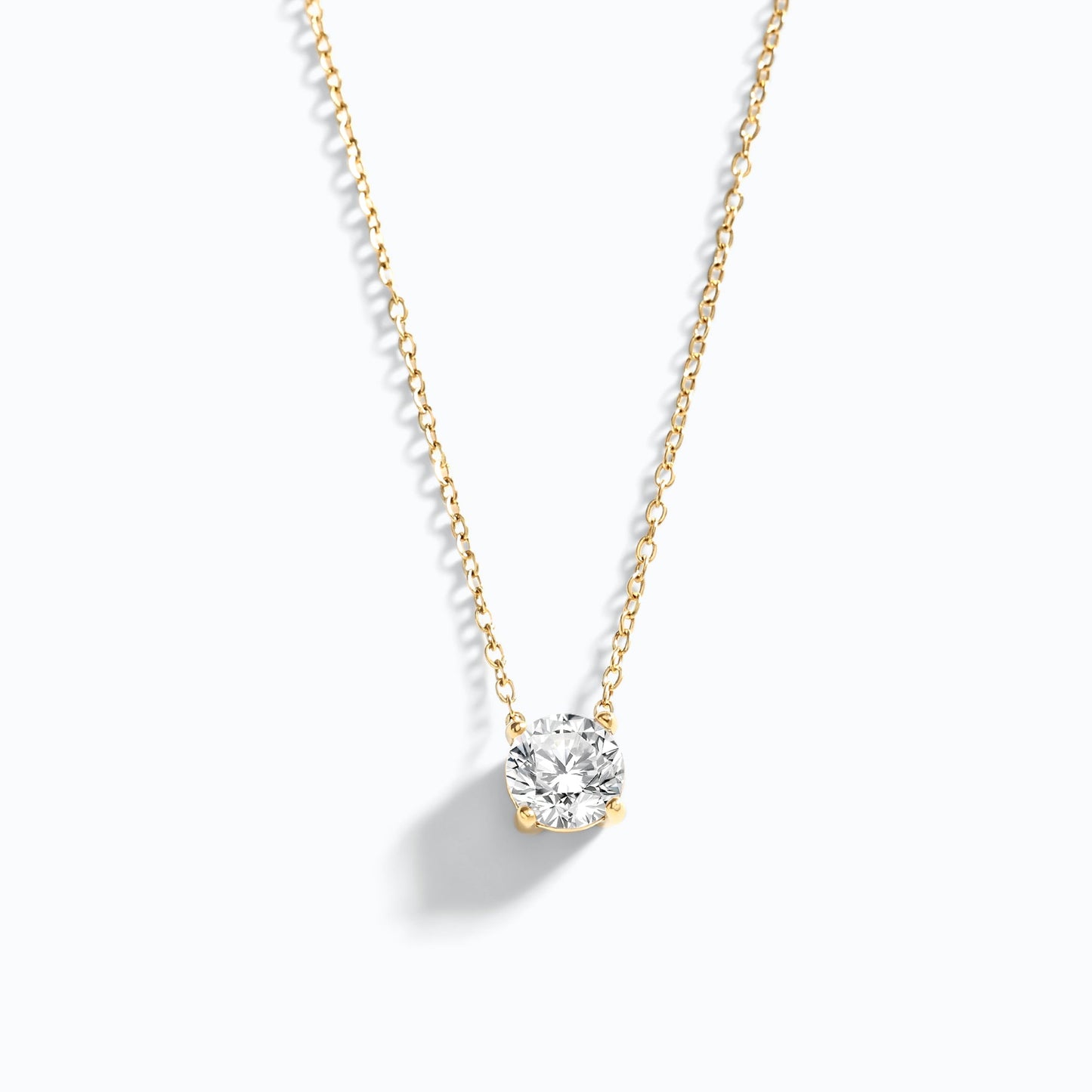 Dainty Solitaire Pendant Necklace