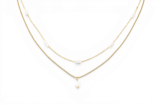 Dainty Layered Pearl Necklace