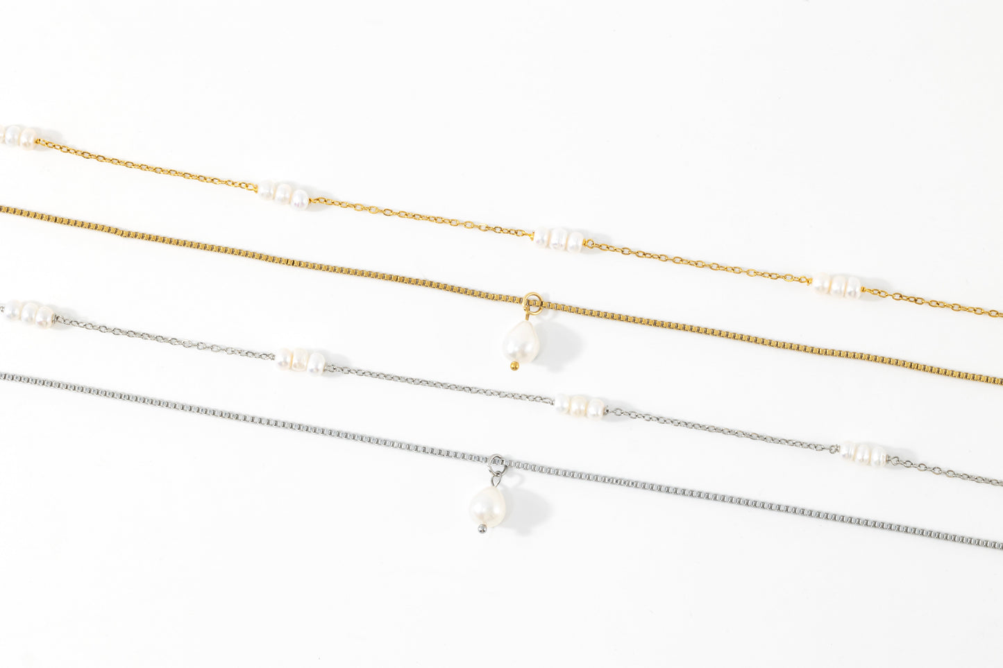 Dainty Layered Pearl Necklace