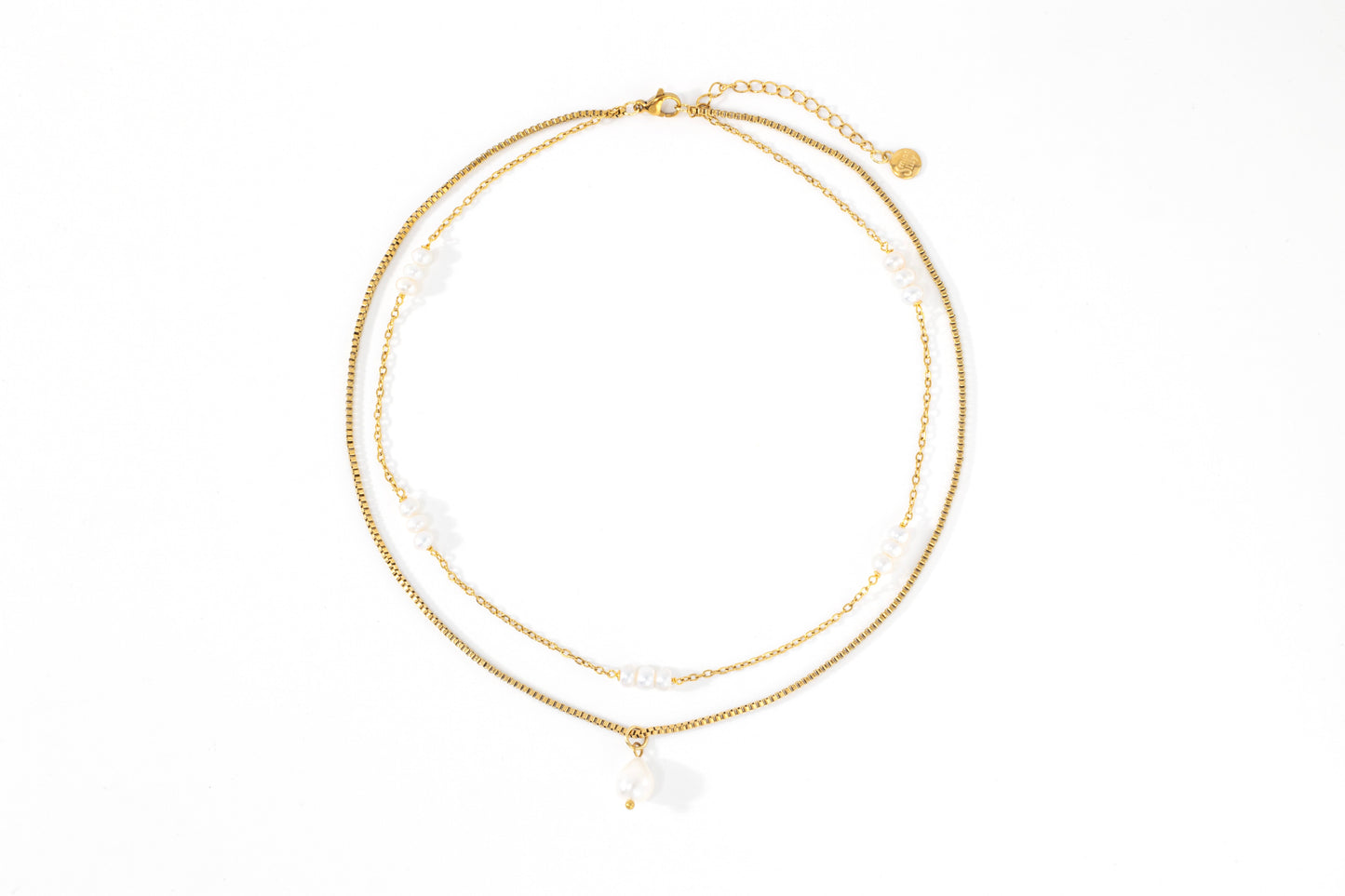 Dainty Layered Pearl Necklace