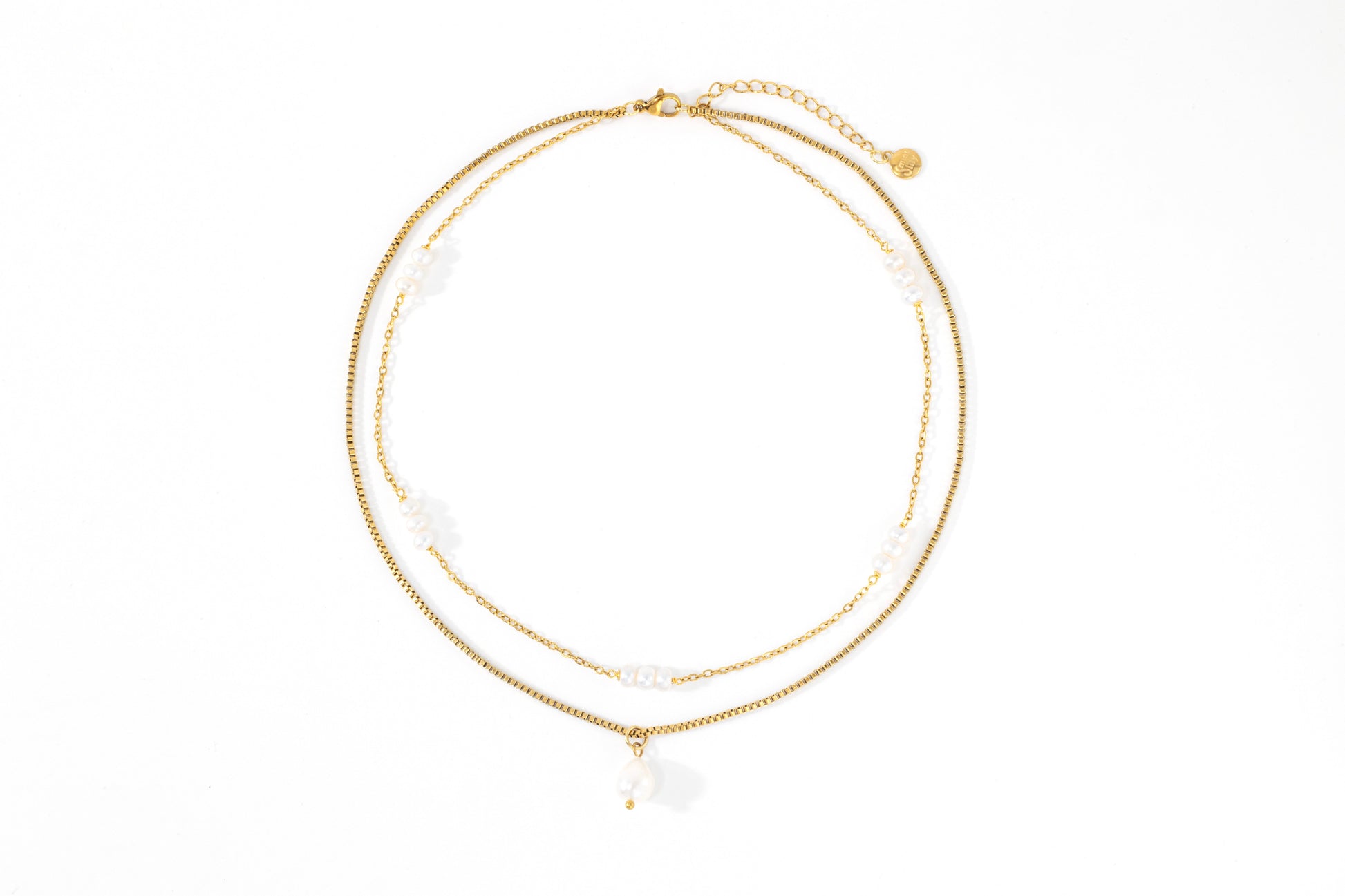 Dainty Layered Pearl Necklace